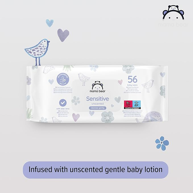 Acplaypen Sensitive Unscented Baby Wipes, 1008 Count (18 Packs of 56)