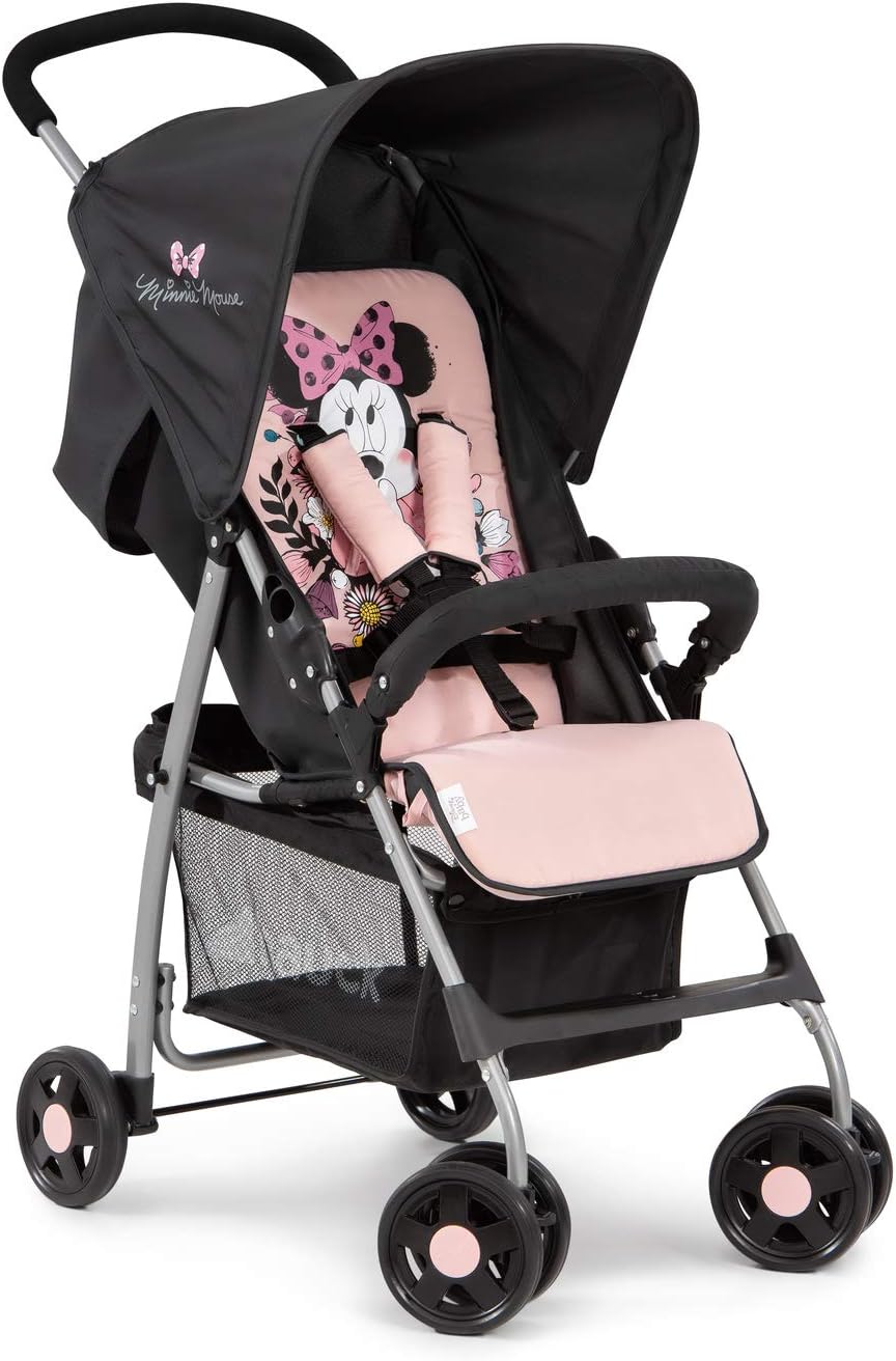 Acplaypen Sport Pushchair, Minnie Sweetheart - Super Lightweight Travel Stroller (only 5.9kg), Compact & Foldable, Lay Flat